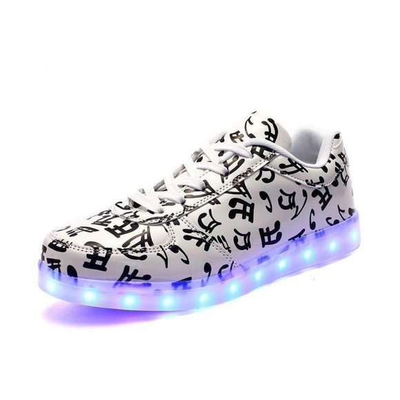 Siumlation Other - Musical Notes LED Light-Up Shoes - Youth Size 3/4